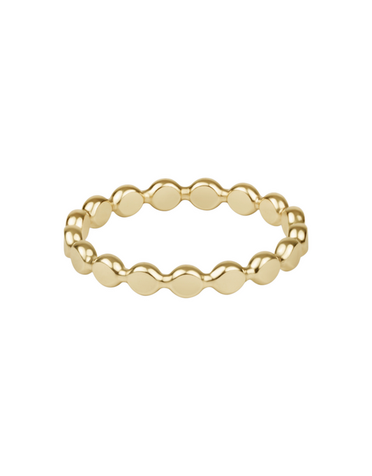 CLASSIC GOLD 2.5MM BEADED DISC RING