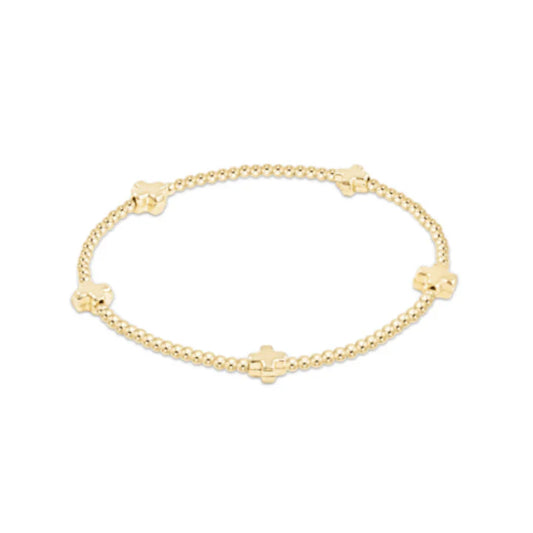 SMALL SIGNATURE CROSS GOLD 2MM