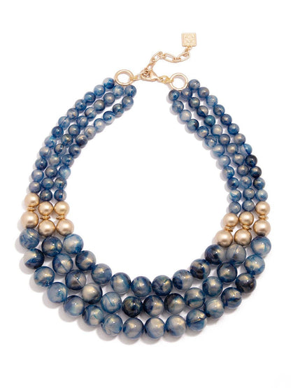 COLOR STRAND WITH GOLD BEADS