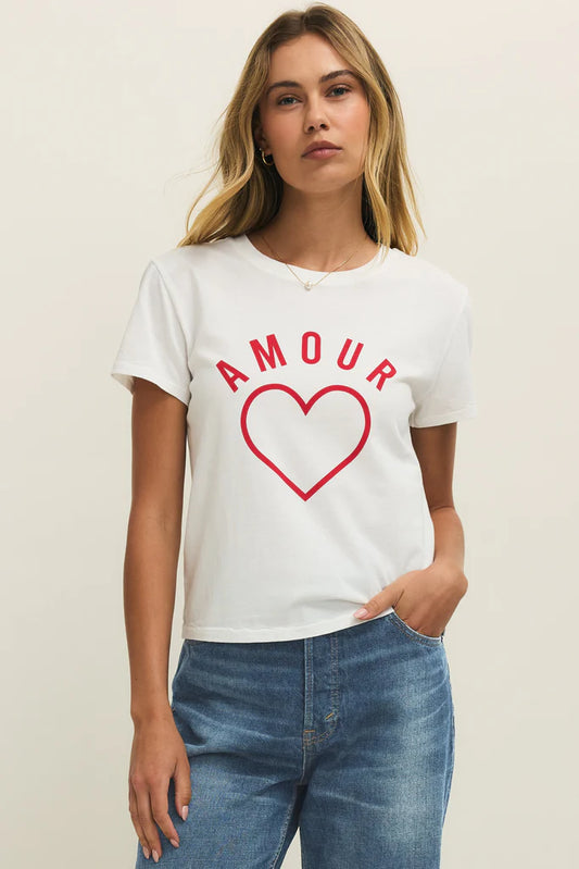 AMOUR TOURIST TEE IN SEA SALT