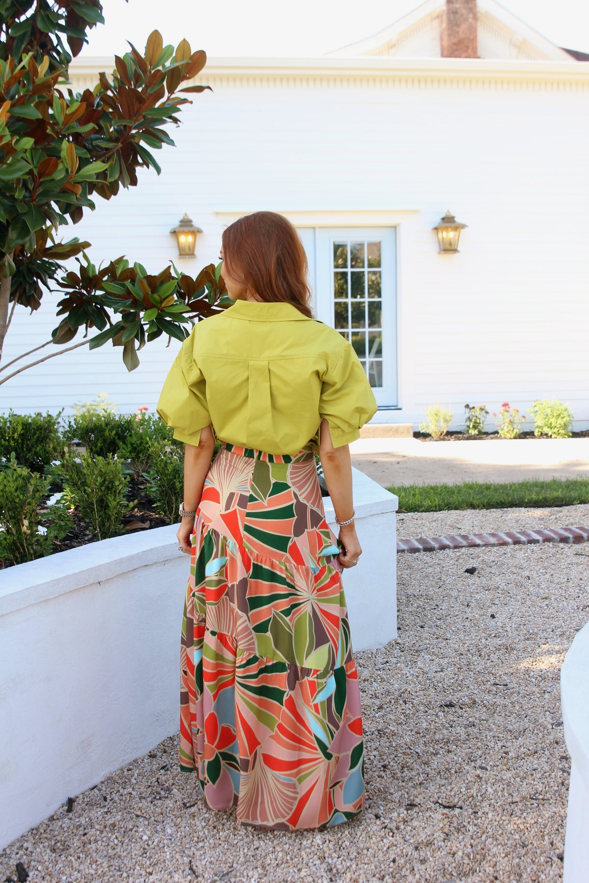 FLORAL TIE MAXI SKIRT