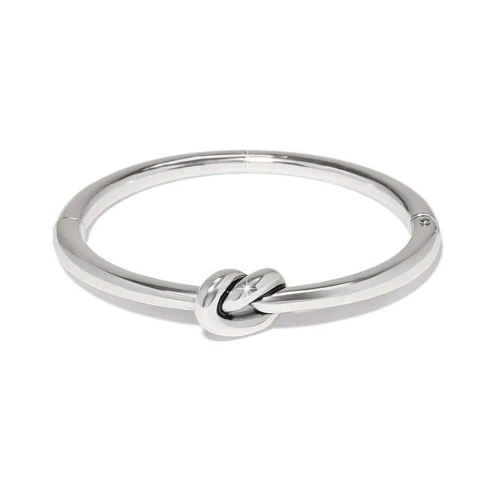 SILVER LOVE KNOT HINGE BANGLE