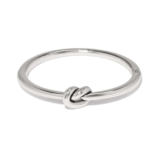 SILVER LOVE KNOT HINGE BANGLE