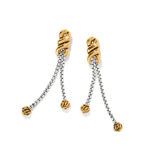 INTERLOK TWIST DOUBLE CHAIN EARRINGS