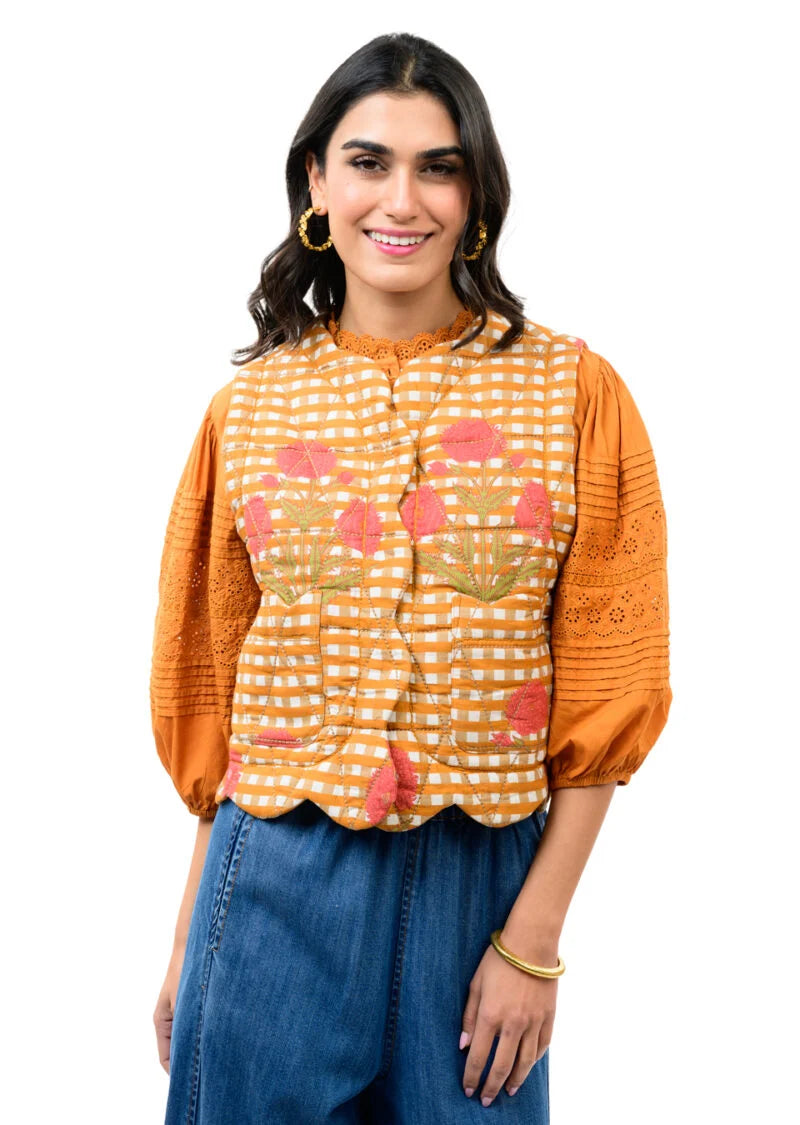 SCALLOPED EDGE VEST