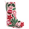 EMBROIDERED FESTIVE N PINK STOCKING