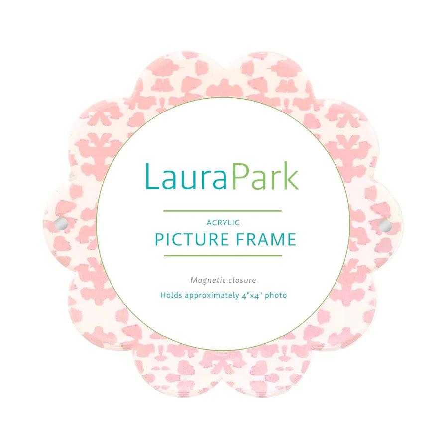 CHINTZ ACRYLIC FRAME ROUND