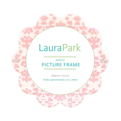 CHINTZ ACRYLIC FRAME ROUND