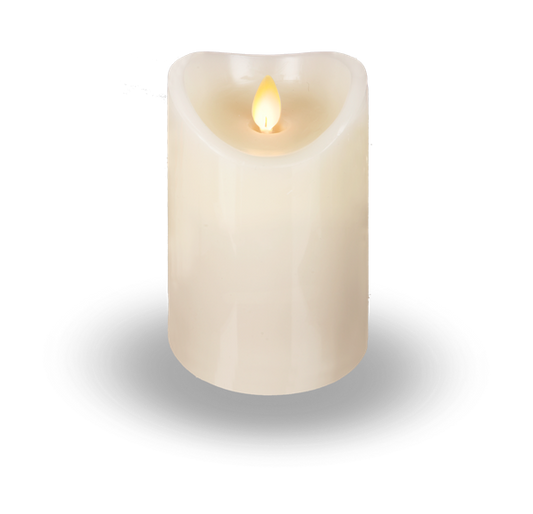 IVORY LED WAX PILLAR CANDLE