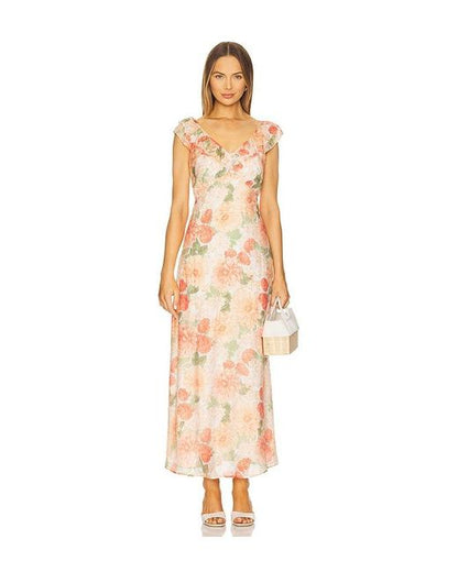 AIDA FRILL MAXI DRESS