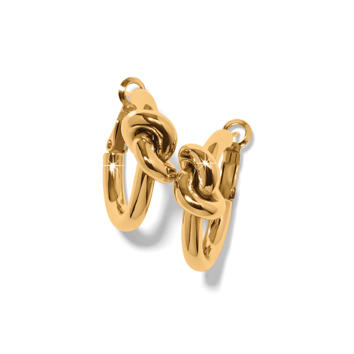 INTERLOK SINGLE KNOT HOOP EARRINGS