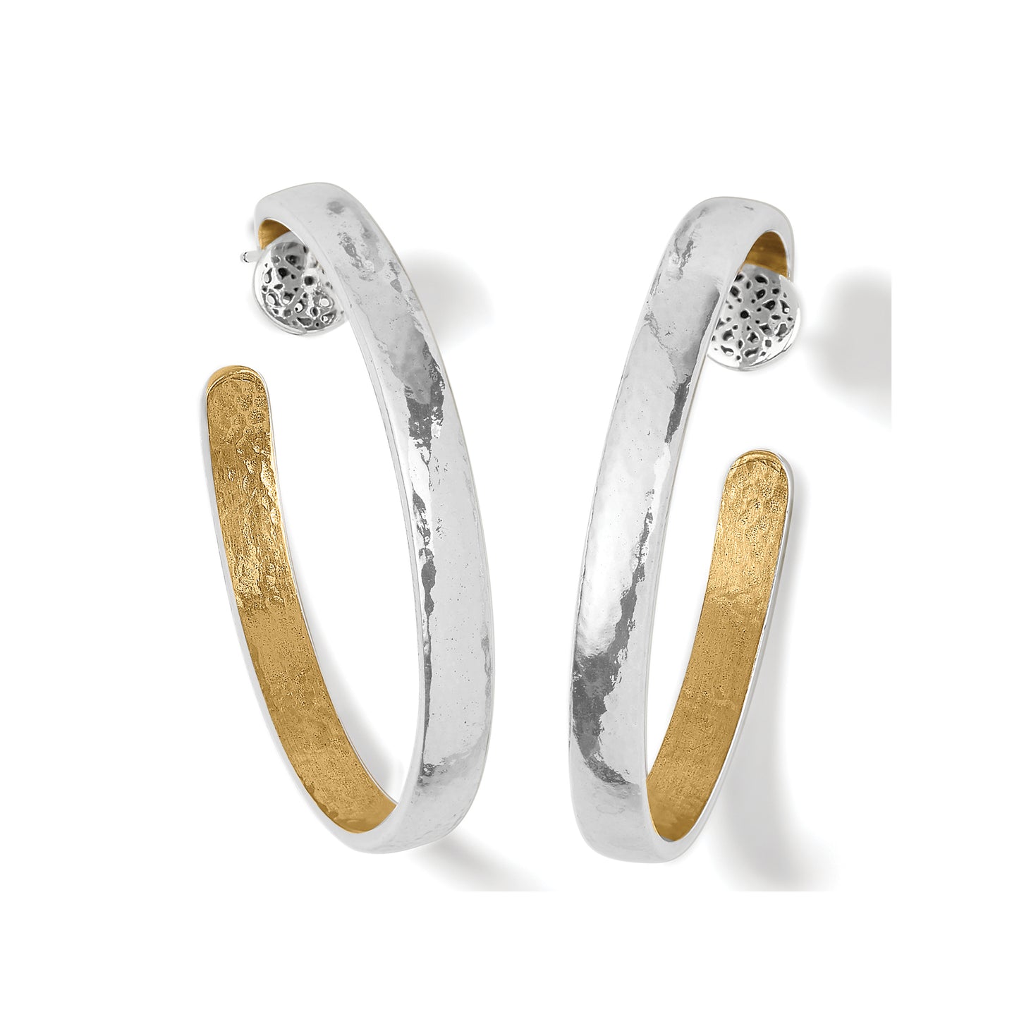 SILVER FERRARA ENTRATA MEDIUM HOOP
