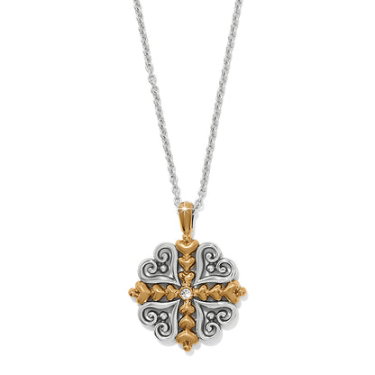 ALCAZAR HEART TWO TONE NECKLACE