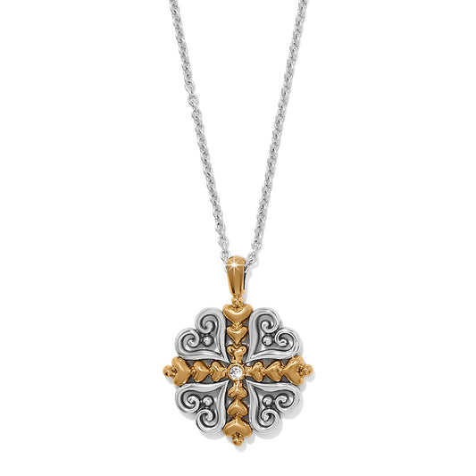 ALCAZAR HEART TWO TONE NECKLACE