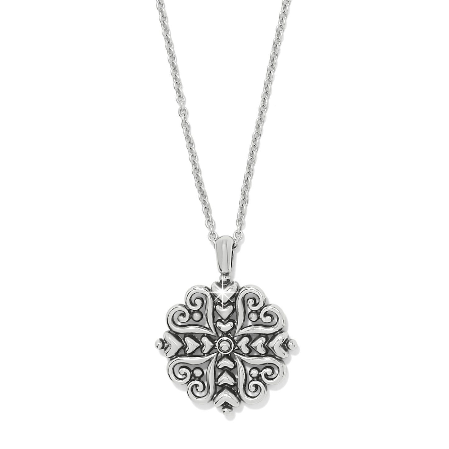 ALCAZAR HEART TWO TONE NECKLACE