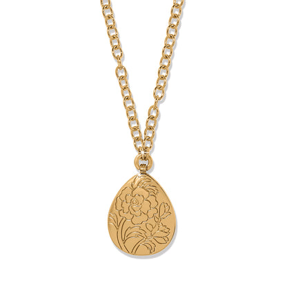 ROSE PETAL TEARDROP NECKLACE