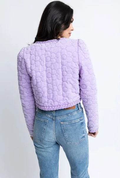 Karlie Purple Quilt Jacket Medium