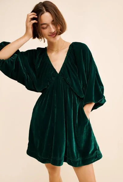PORTIA VELVET MINI DRESS
