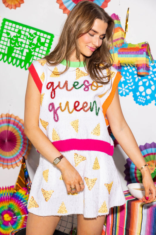QUESO QUEEN SWEATER SKIRT