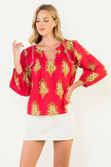 GOLDEN FLORAL TOP