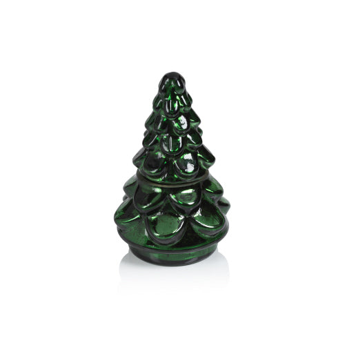 Glass Tree Scented Candle 6.5"- Siberian Fir