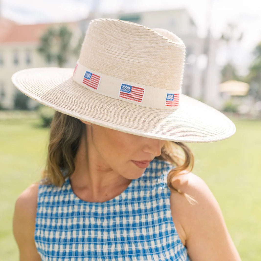 SUNSHINE TIENDA IVORY AMERICA PALM HAT