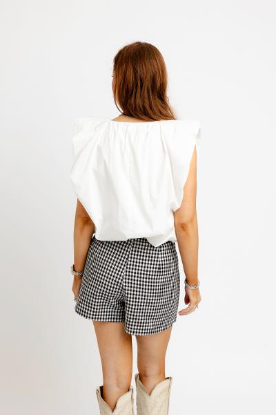 CHECK WRAP SKORT