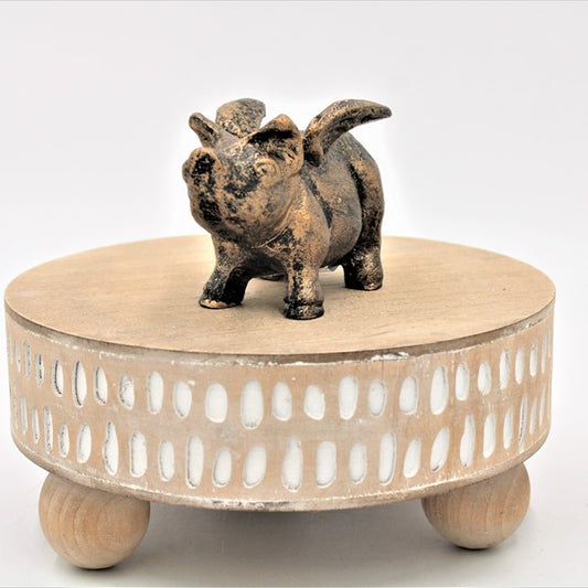 FLYING PIG CAST IRON FIGURE