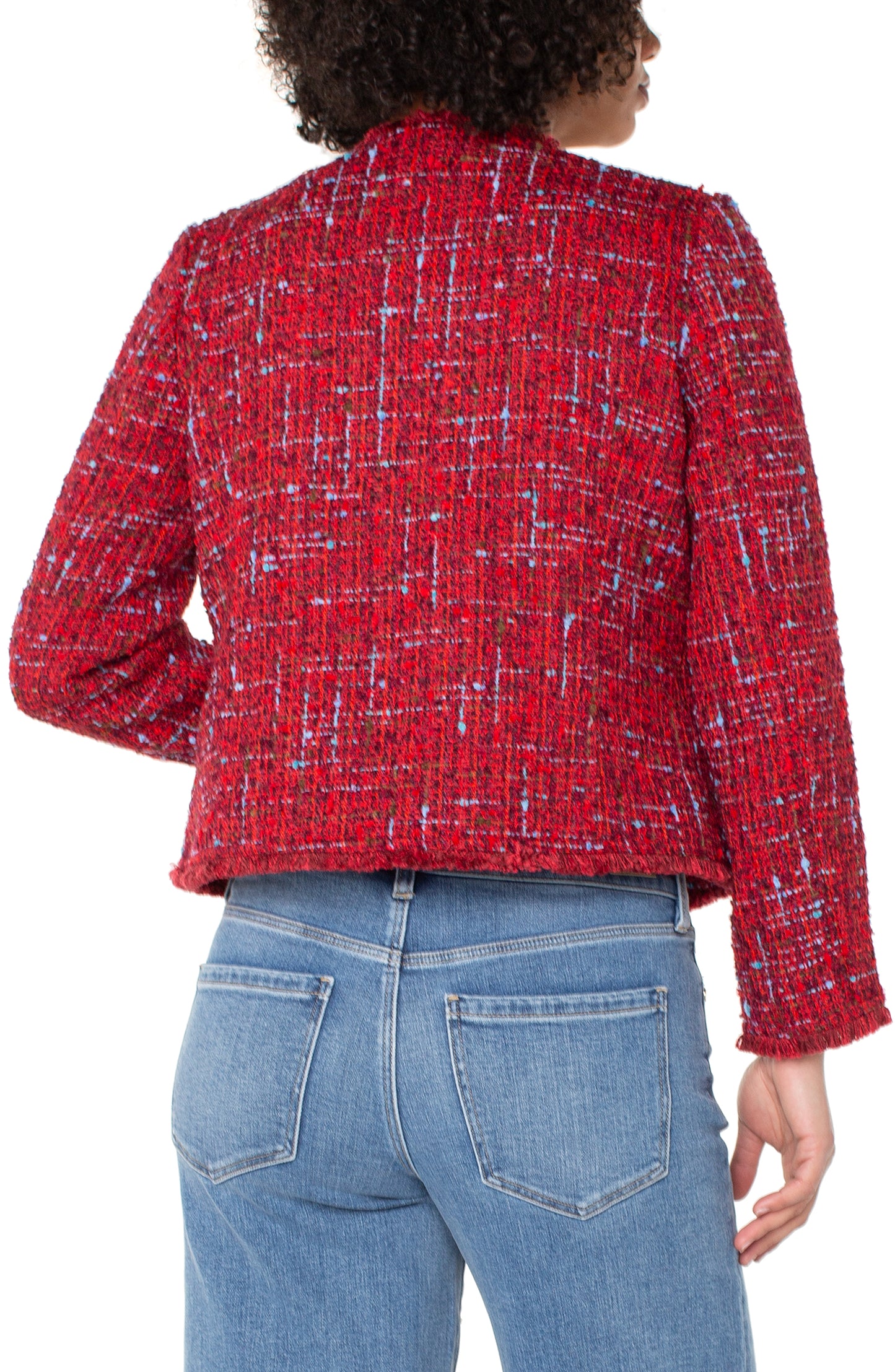 RED MULTI BOUCLE JACKET