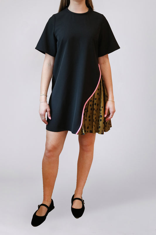 GRAHAM DRESS IN BLACK INK SPOT
