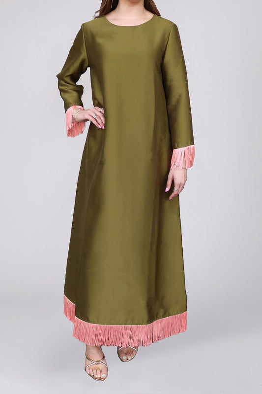 DREWRY OLIVE DRESS