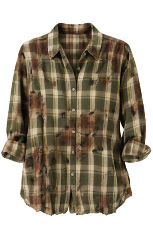 GREENBRIAR PLAID ADRIANNA TOP