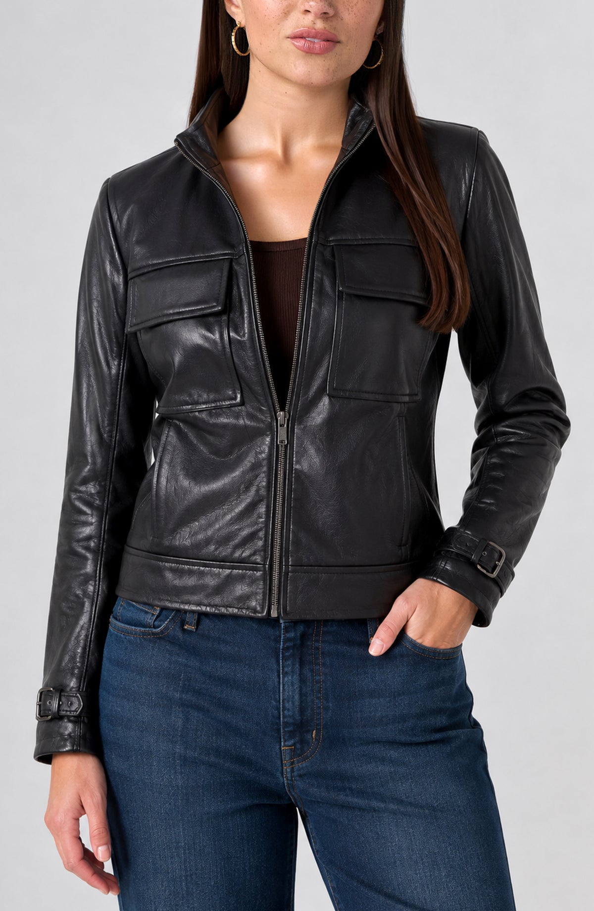 ZIP FRONT MOTO JACKET