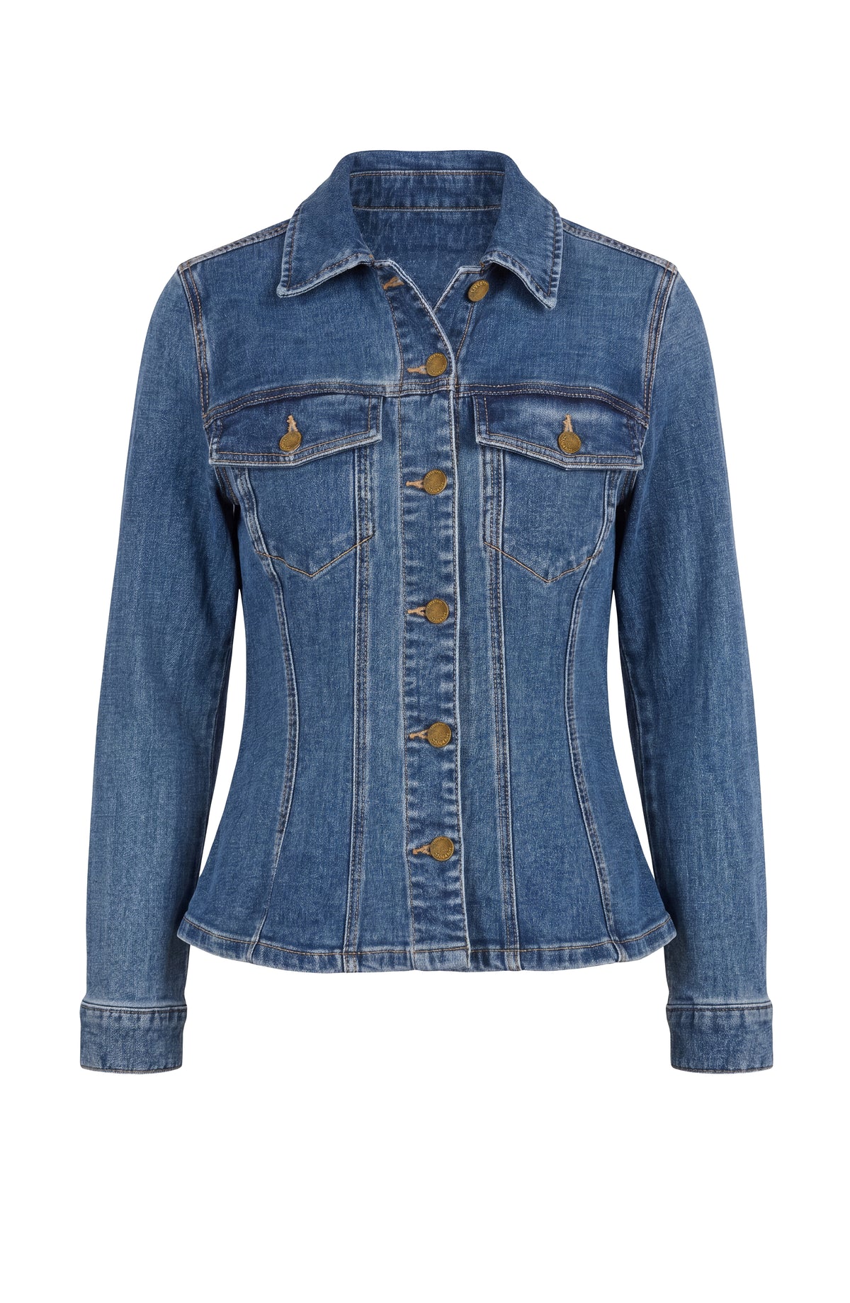 FIT AND FLARE JEAN JACKET