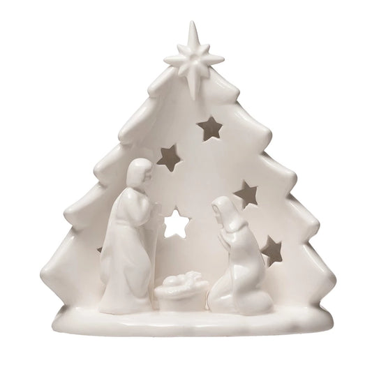 STONEWARE HOLY FAMILY