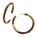 MEDIUM TORTOISE HOOP EARRINGS
