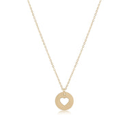 16' NECKLACE GOLD -LOVE GOLD DISC