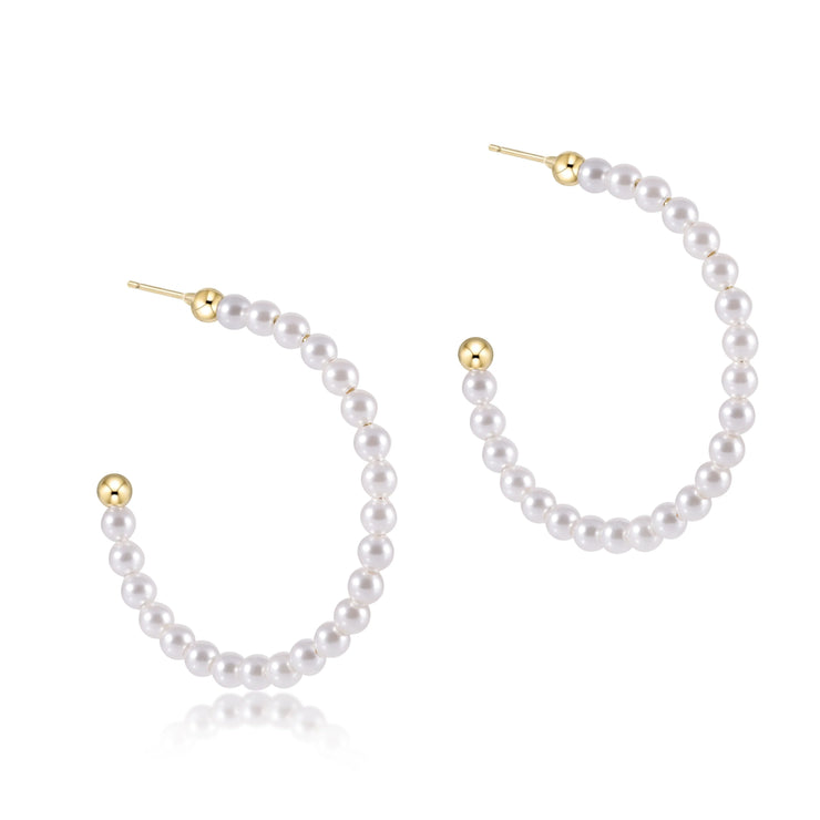 BEADED GEMSTONE 1.25'' POST HOOP