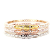 THREE QUEENS ALL WEATHER BANGLES CRYSTAL CLEAR