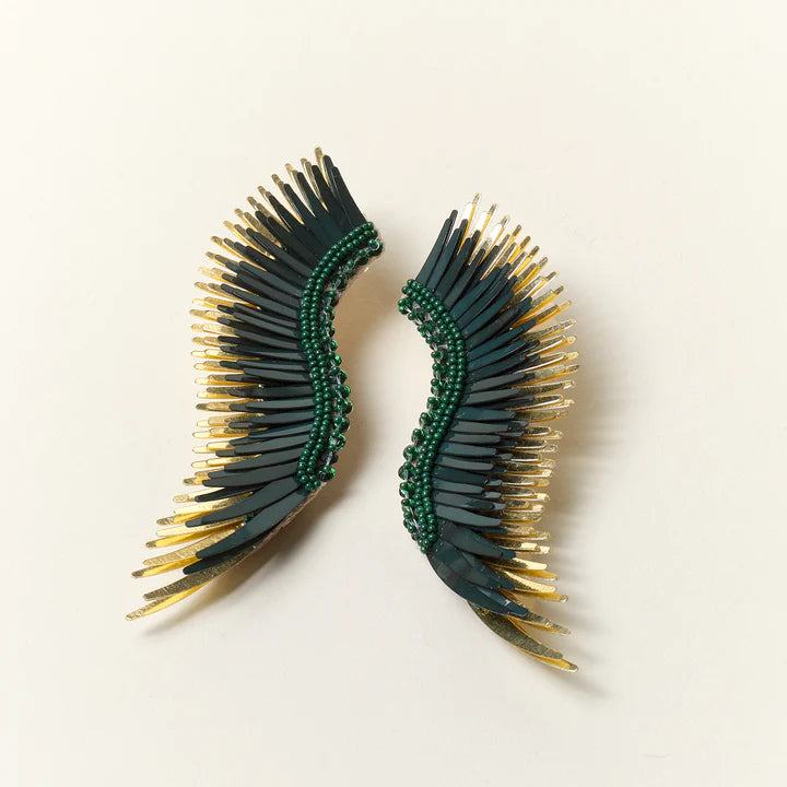EMERALD AND GOLD MADELINE EARRING