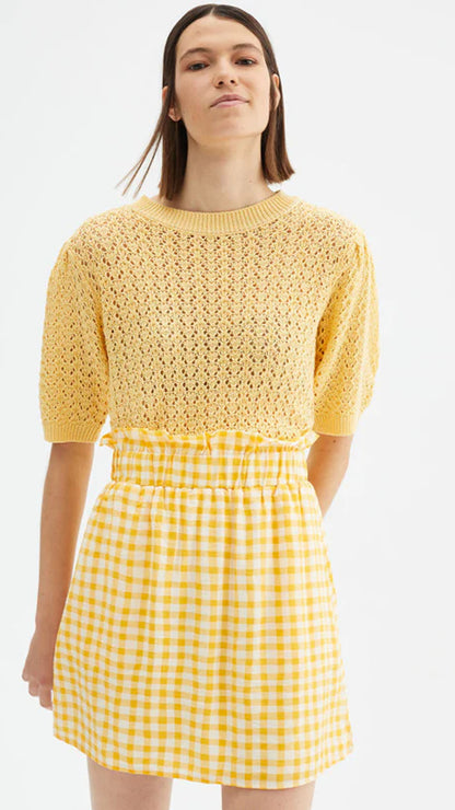 CANARY GINGHAM SKIRT