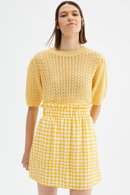 CANARY GINGHAM SKIRT