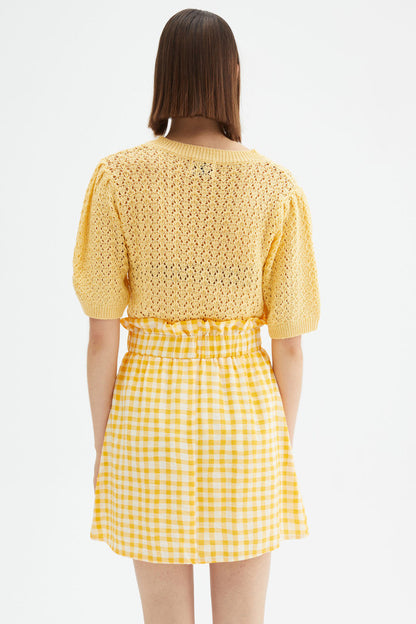 CANARY GINGHAM SKIRT