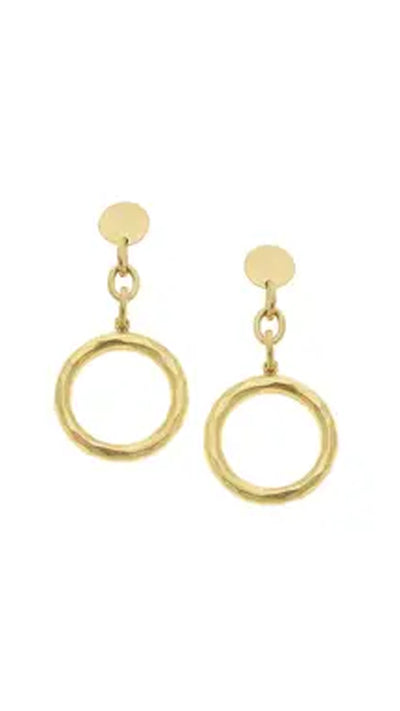 GOLD OPEN CIRCLE EARRING