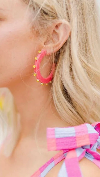 LARGE CITY GIRL JEWEL HOOP