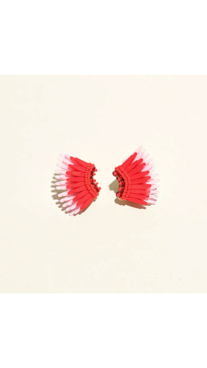 MICRO MADELINE EARRINGS RED MULTI