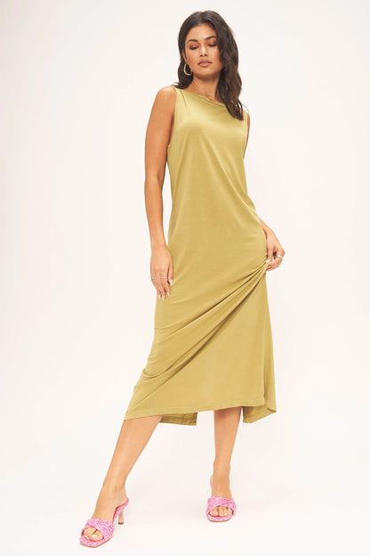 GIGI VINTAGE WASH SEAMED DRESS