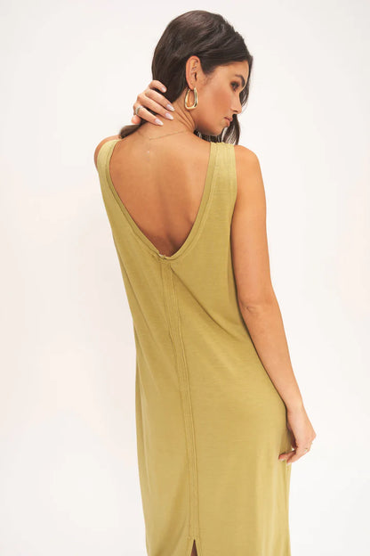 GIGI VINTAGE WASH SEAMED DRESS