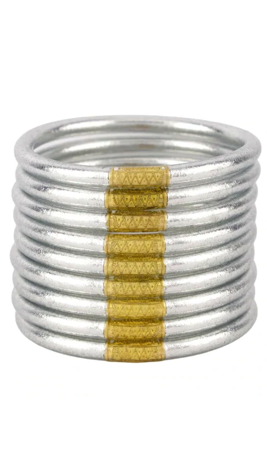 SILVER SET OF NINE BANGLES