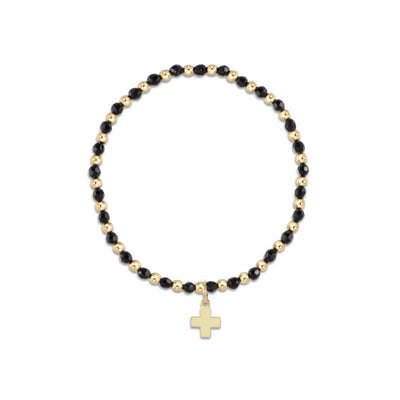 FACTED ONYX SIGNATURE CROSS